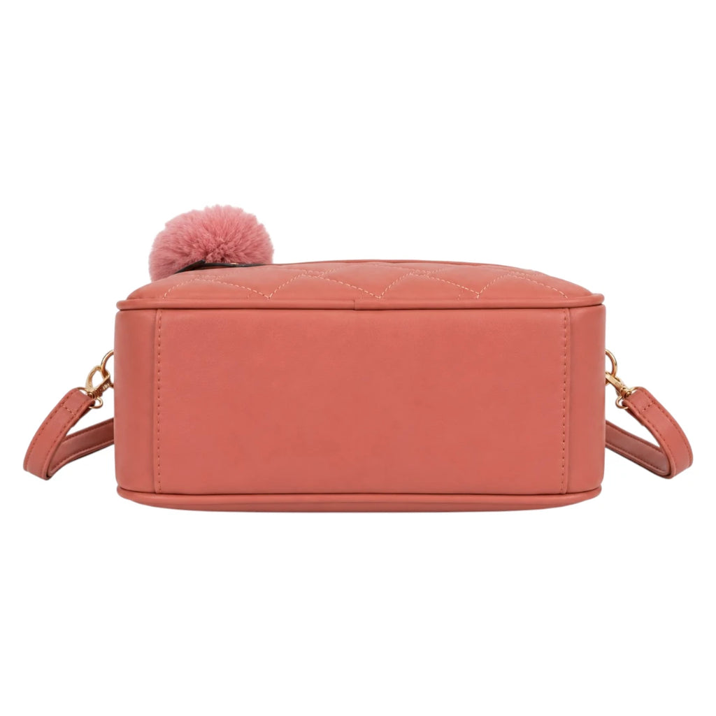 Bagvexa Coral Charm Quilted Satchel Handbag