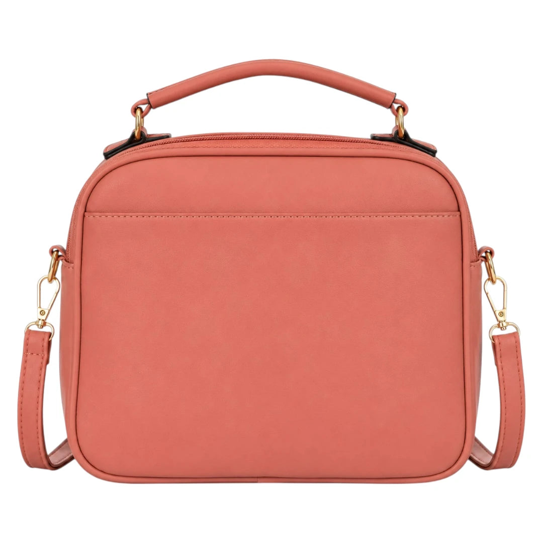 Bagvexa Coral Charm Quilted Satchel Handbag