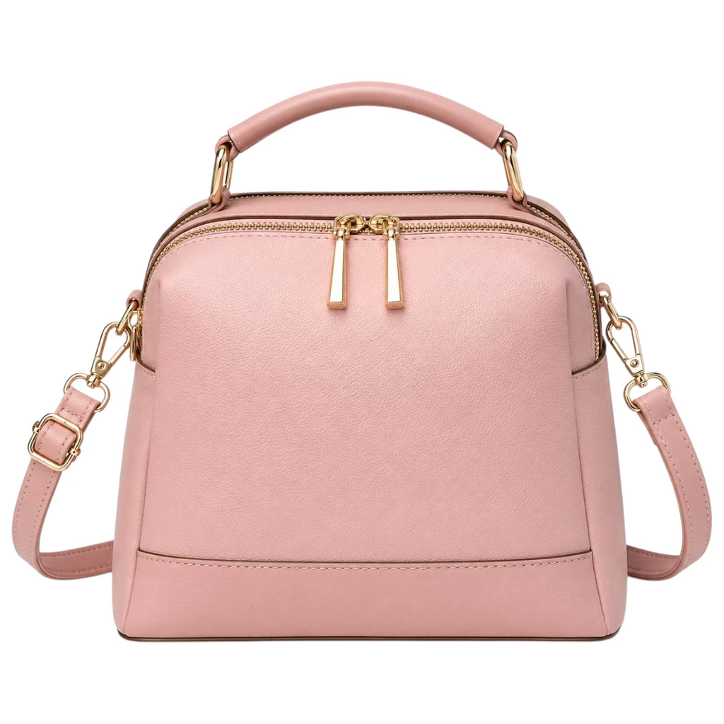 Bagvexa Pink Faux Leather Women’s Satchel Handbag