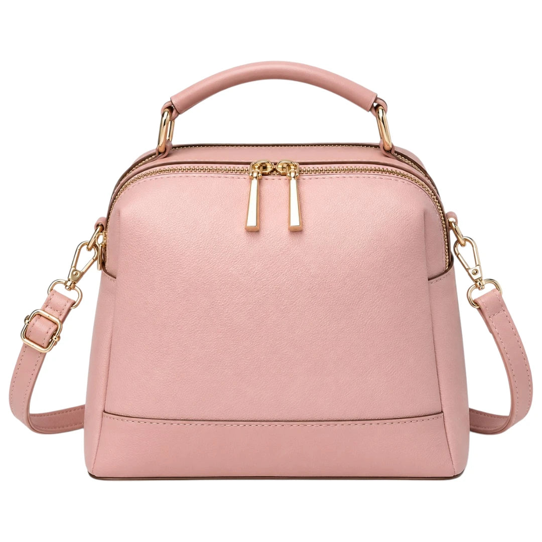 Bagvexa Pink Faux Leather Women’s Satchel Handbag
