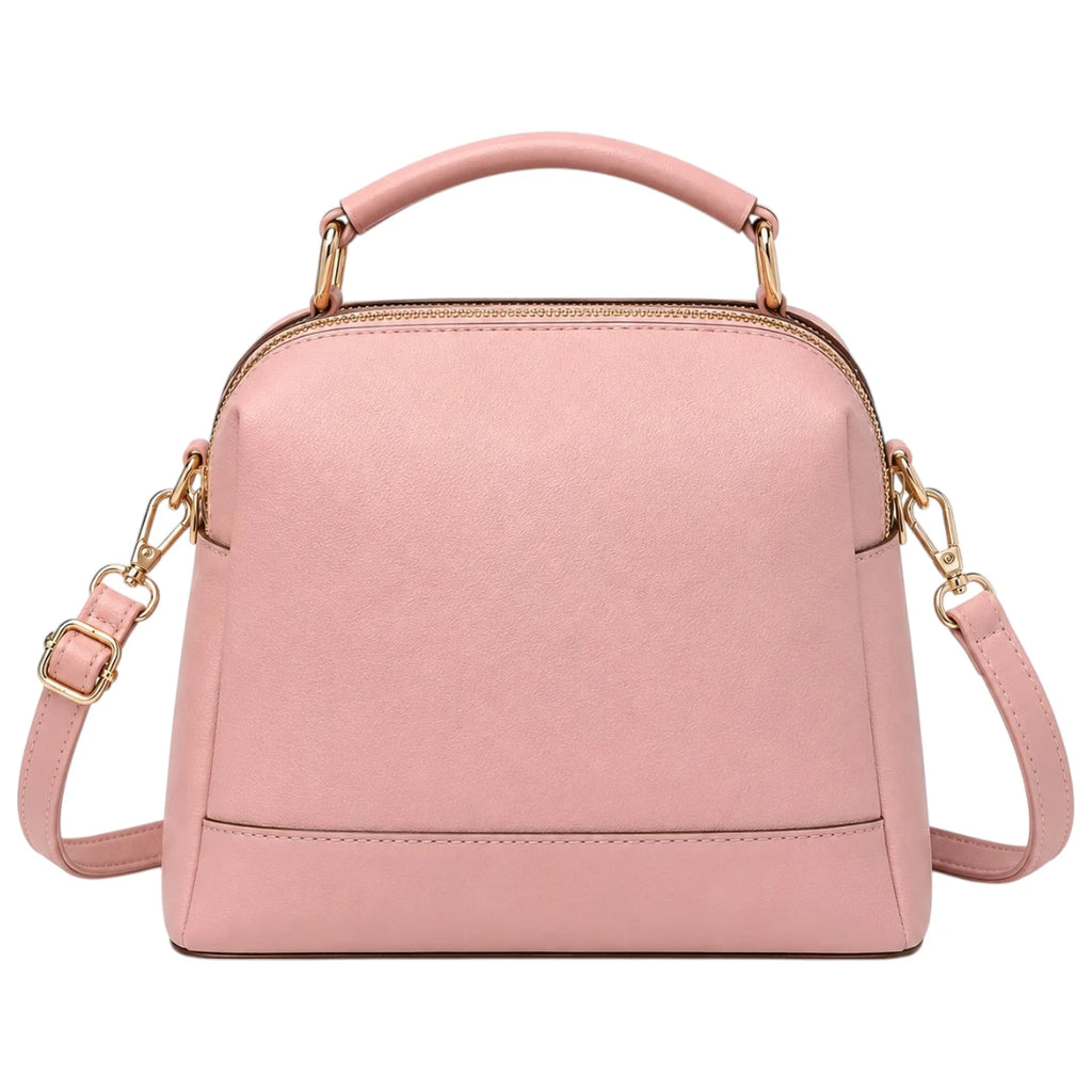Bagvexa Pink Faux Leather Women’s Satchel Handbag
