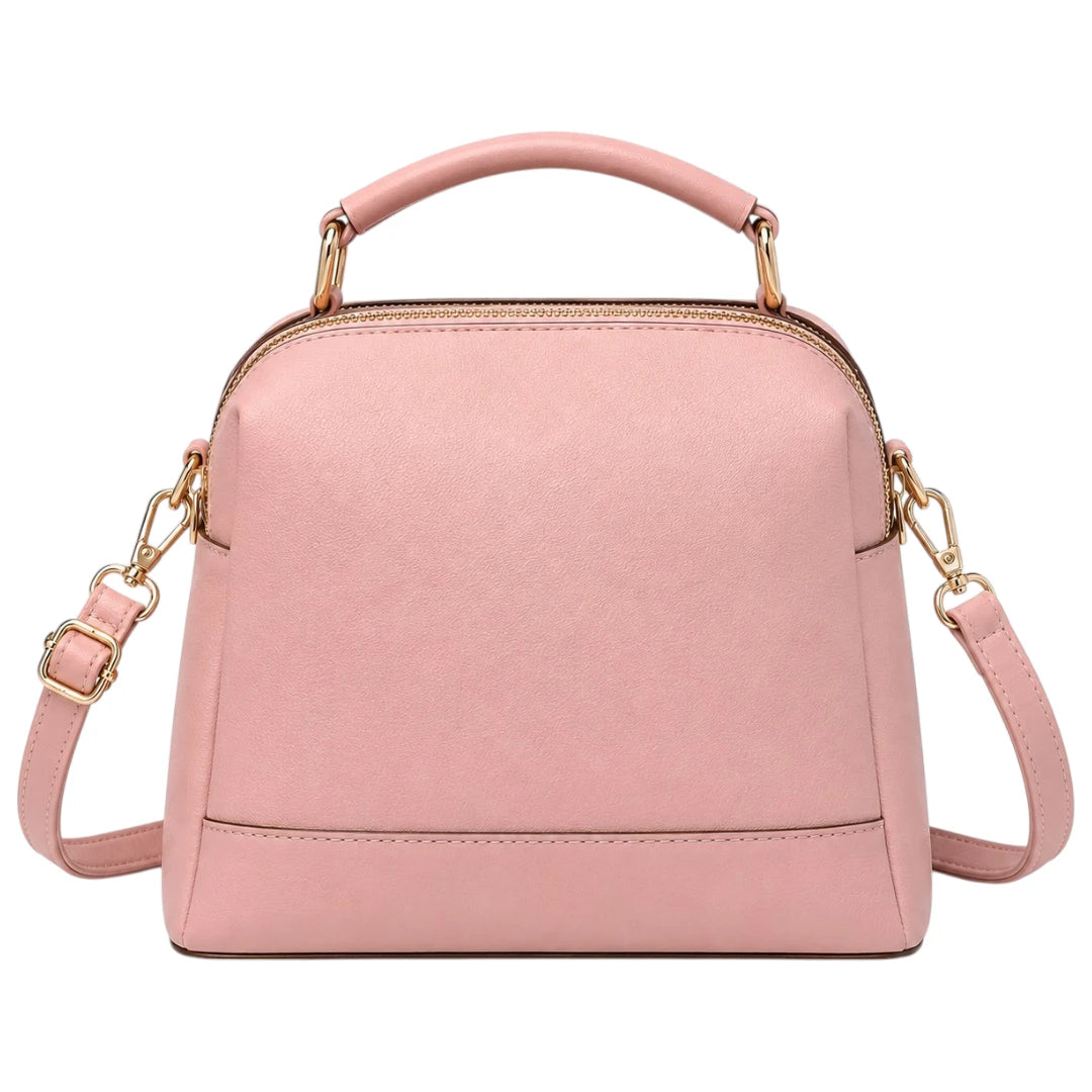 Bagvexa Pink Faux Leather Women’s Satchel Handbag