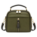 Bagvexa Green Luxe Front-Zip Satchel Handbag