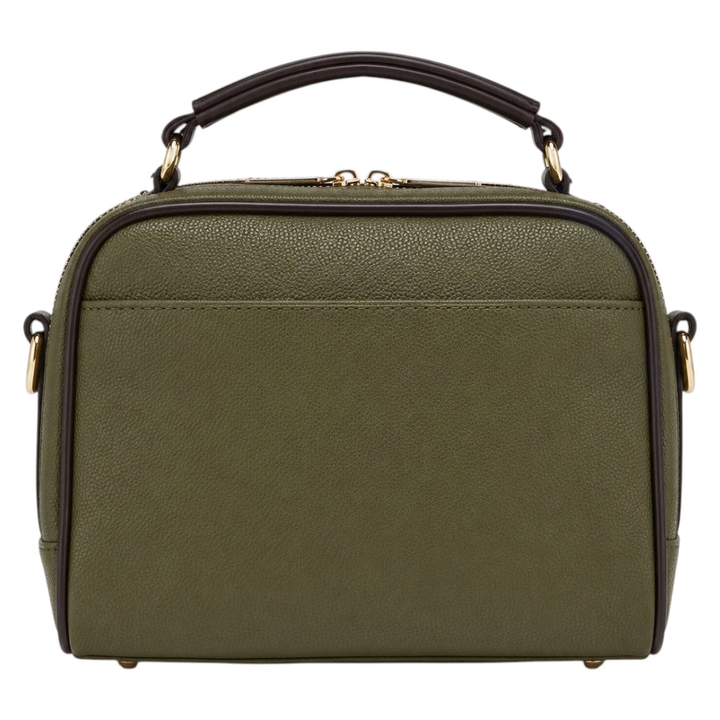 Bagvexa Green Luxe Front-Zip Satchel Handbag
